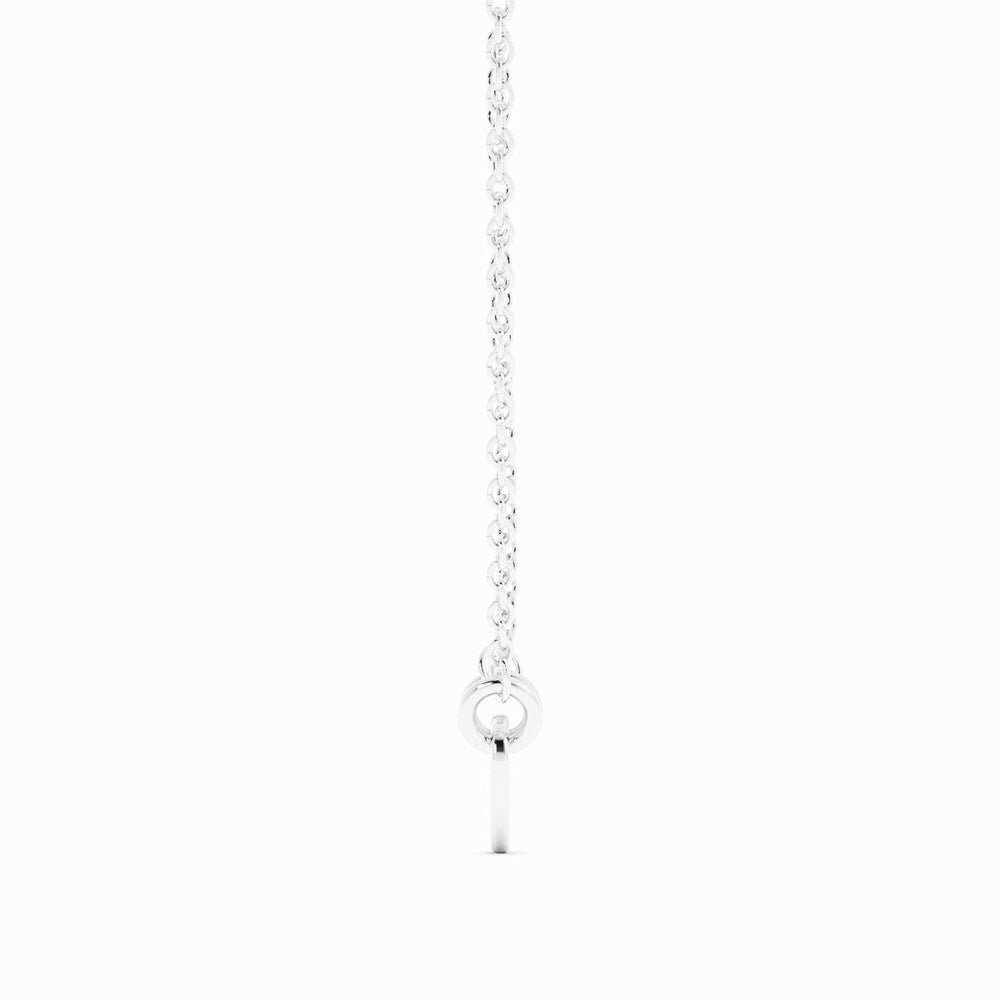 Sterling Silver Engravable Heart Pendant Necklace, Rhodium Plated