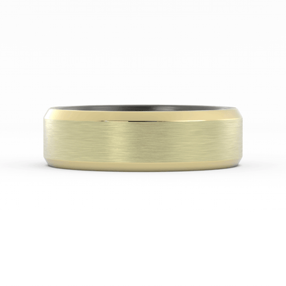 Two-Tone 14K Grey Tantalum/Yellow Gold, 7mm Wedding Band