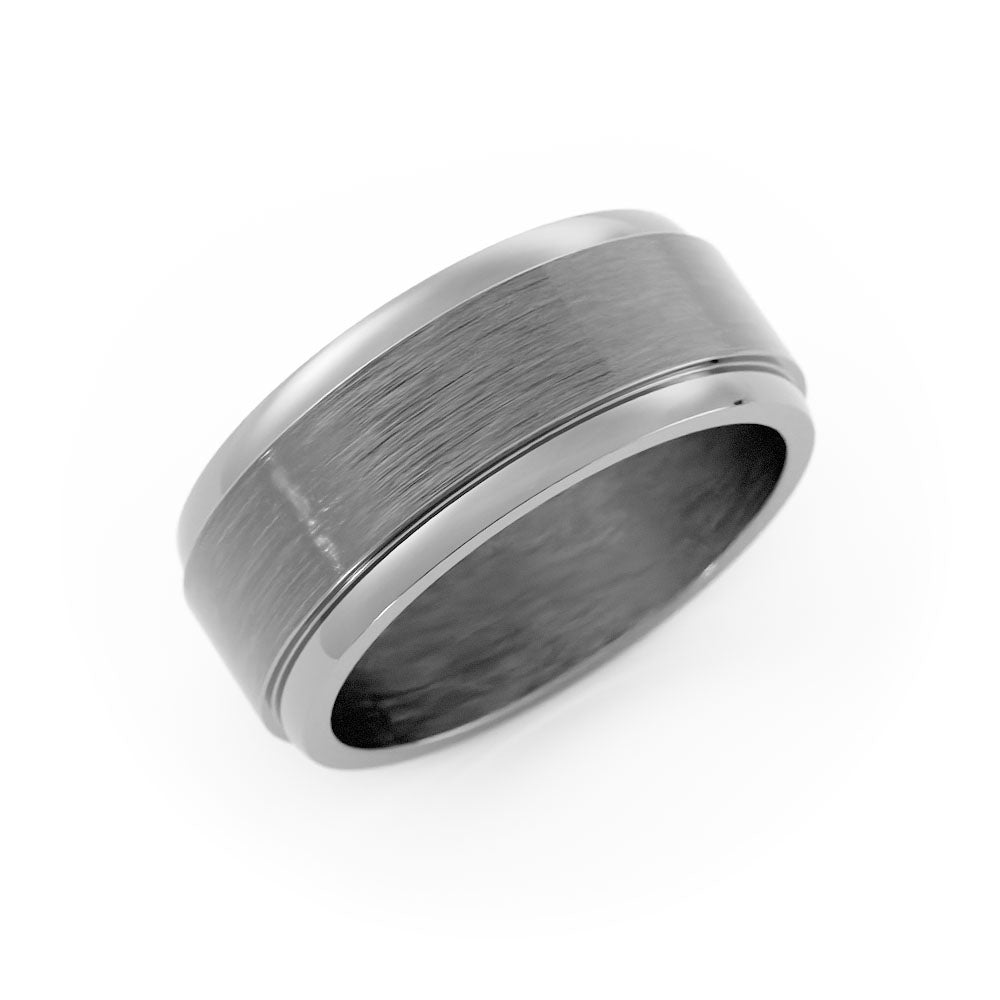 Grey Tantalum 8mm Wedding Band