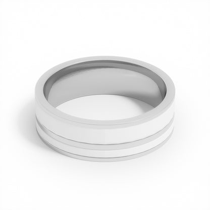 Grey Titanium Cambio Paris 8mm Ring