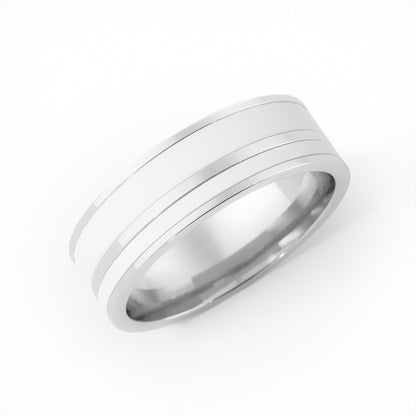 Grey Titanium Cambio Paris 8mm Ring