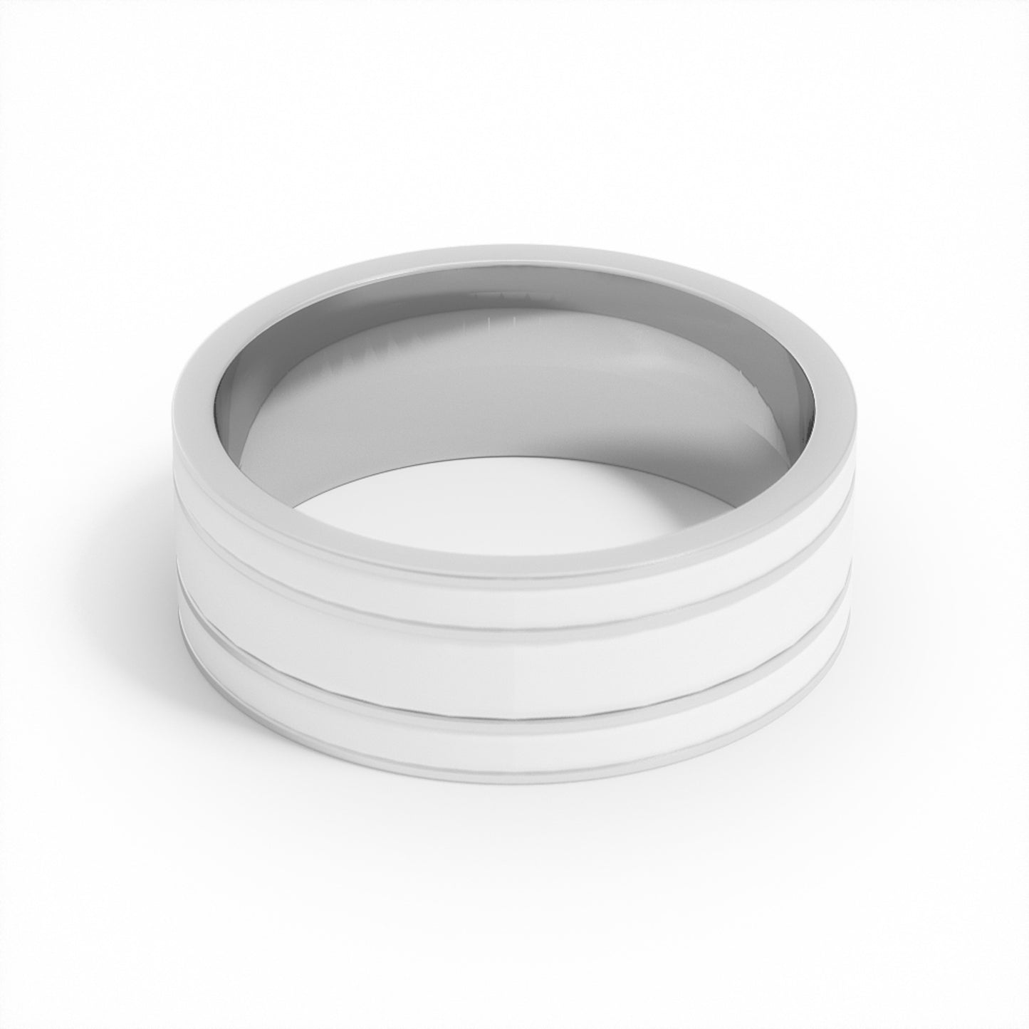 Grey Titanium Cambio Rome 8mm Ring