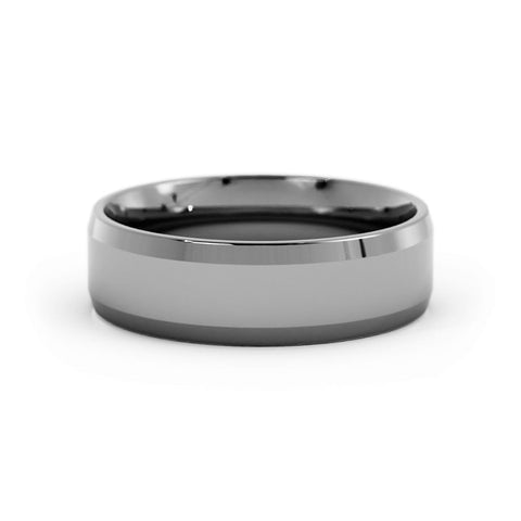 White Tungsten 6mm Wedding Band