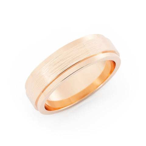 Rose Tungsten 6mm Wedding Band