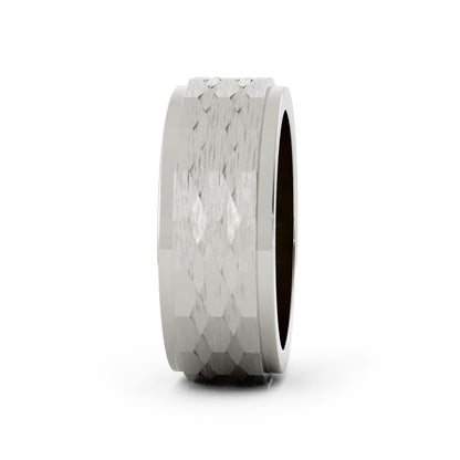 White Tungsten 8mm Wedding Band