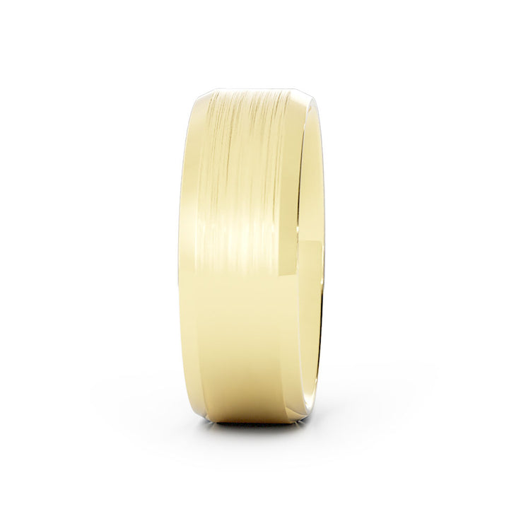 Yellow Tungsten 6mm Wedding Band